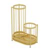 Umbrella Rack Gold Metal Umbrella Stand, Modern Large Capacity Umbrella Bucket, Long/Short Umbrella Umbrella Organizer with Removable Drip Tray, Waterproof and Rustproof (Size : 50x27x55cm) view 2