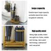 Umbrella Rack Gold Metal Umbrella Stand, Modern Large Capacity Umbrella Bucket, Long/Short Umbrella Umbrella Organizer with Removable Drip Tray, Waterproof and Rustproof (Size : 50x27x55cm) view 3