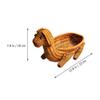 Zerodeko Simulation Rattan Dog Shaped Storage Basket for Snacks and Fruits Decorative Woven Basket for Home Desktop Organization and Picnic Use view 2