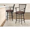 Home Square Metal Swivel Counter Stool in Brown - Set of 2 view 2