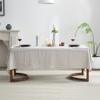 EVERLY100% Pure Linen Rectangle Tablecloths 144Lx60WInch for Dining,Buffet Parties,Picnic,Events,Weddings and Restaurants,Decorative Halloween,Thanksgiving Machine Washable Tablecloths-Natural Linen view 2