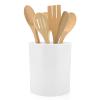 Kitchen Utensil Holder, 360 Rotating Utensil Organizer Utensil Caddy Utensil Crocks for Kitchen Countertop(White) view 1