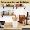 Kitchen Utensil Holder, 360 Rotating Utensil Organizer Utensil Caddy Utensil Crocks for Kitchen Countertop(White) view 2