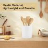 Kitchen Utensil Holder, 360 Rotating Utensil Organizer Utensil Caddy Utensil Crocks for Kitchen Countertop(White) view 3