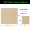200 Count Cocktail Napkins, 2-Ply Disposable Beverage Dessert Napkins, 5" X 5" Folded Brown Bulk Paper Napkins for Party, Wedding, Bar, Dinner | Strong Absorbent view 2