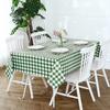 Romanstile Square Vinyl Tablecloth, 100% Waterproof Buffalo Gingham Plastic Table Cloth, Heavy Duty Wipeable Checkered Table Covers for Outdoor, Camping, Picnic, Patio - 54 x 54, Green and White view 3