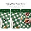 Romanstile Square Vinyl Tablecloth, 100% Waterproof Buffalo Gingham Plastic Table Cloth, Heavy Duty Wipeable Checkered Table Covers for Outdoor, Camping, Picnic, Patio - 54 x 54, Green and White view 4