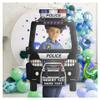 Personalized Police Car Photo Booth Frame - Policeman Party Photo Prop - Custom Police Photo Booth (PVC Frame) view 1