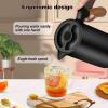 1L Thermal Coffee Carafe, Insulation Thermal Bottle with Wooden Handle, Electroplated Glass Liner, Double Layer Vacuum Process Heat Preservation Technology, Heat Preservation Time (Black) view 4