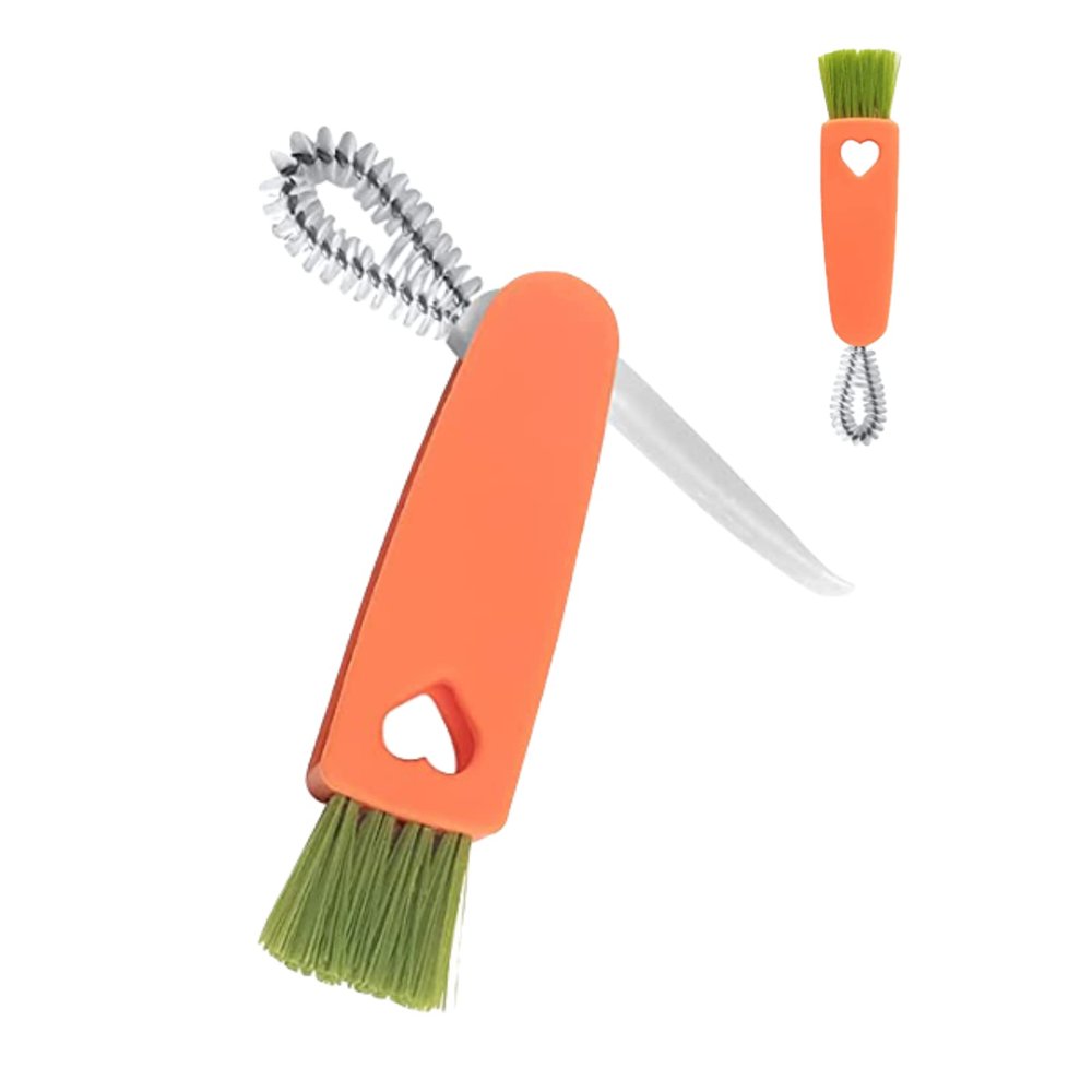 YOSOIND Cup Lid Brush,3 in 1 Cup Lid Cleaning Brush,Multipurpose Bottle Cleaning Brush Set Mini Cleaner Home Kitchen Washing Tool