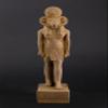 Ancient Egyptian Statue of Goddess Khnum heavy stone. Khnum was God of the Nile and fertility in form of Ram. made in Egypt view 2