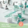 25 PCS Clear Plastic Drawer Organizers Set, 4 Sizes Clear Drawer Organizers & storage Bins for Makeup/Jewelry Vanity, Kitchen Gadgets Or Office Desk. Bathroom Drawer Organizer Trays With Non-Slip Pads view 4