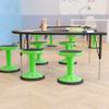 EMMA + OLIVER Saylor Active Motion Stool for Kids - Green Polypropylene Construction - Non-Slip Weighted Rubber Bottom - Pneumatic Seat Height Adjustment view 1