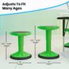 EMMA + OLIVER Saylor Active Motion Stool for Kids - Green Polypropylene Construction - Non-Slip Weighted Rubber Bottom - Pneumatic Seat Height Adjustment view 2