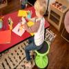 EMMA + OLIVER Saylor Active Motion Stool for Kids - Green Polypropylene Construction - Non-Slip Weighted Rubber Bottom - Pneumatic Seat Height Adjustment view 3