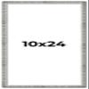 10x24 Frame Silver Grey Distressed Solid Wood Picture Frame | 0.75 Inch Moulding Width | Interior Depth 0.5 Inches | Kingsley Silver Rustic Frame with UV Acrylic, Foam Board Backing & Hanging Hardware view 1