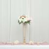 Efavormart 2 Pack | Gold 32 Tall Crystal Beaded Trumpet Vase Set, Table Centerpiece view 2