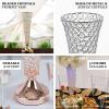Efavormart 2 Pack | Gold 32 Tall Crystal Beaded Trumpet Vase Set, Table Centerpiece view 4