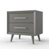 Child Craft Cranbrook 2 Drawer Nightstand for Nursery or Bedroom, Large Storage Drawers, Made of Sturdy Pinewood, Non-Toxic, Baby Safe Finish (Lunar Gray) view 1