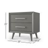 Child Craft Cranbrook 2 Drawer Nightstand for Nursery or Bedroom, Large Storage Drawers, Made of Sturdy Pinewood, Non-Toxic, Baby Safe Finish (Lunar Gray) view 3