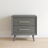 Child Craft Cranbrook 2 Drawer Nightstand for Nursery or Bedroom, Large Storage Drawers, Made of Sturdy Pinewood, Non-Toxic, Baby Safe Finish (Lunar Gray) view 4