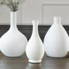 47th & Main Modern Round Short Glass Flower Vase for Home Dcor, 10" High, Matte White view 2