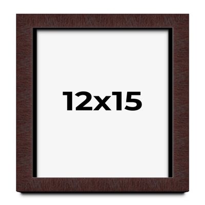 12x15 Shadow Box Brown Mahogany Veneer Solid Wood Display Frame | 1.375 Inch Moulding Width | 1 Inch Rabbet Depth | Complete with UV Acrylic Plexiglass, Backing & Hanging Hardware