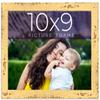 10x9 Frame Yellow Real Wood Picture Frame Width 1.25 Inches | Interior Depth 0.5 Inches | Finley Yellow Distressed Photo Frame Complete with UV Acrylic, Foam Board Backing & Hanging Hardware view 1