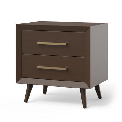 Child Craft Cranbrook 2 Drawer Nightstand for Nursery or Bedroom, Large Storage Drawers, Made of Sturdy Pinewood, Non-Toxic, Baby Safe Finish (Toasted Chestnut)