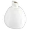 47th & Main Modern Round Short Wide Glass Flower Vase for Home Dcor, 10" High, Matte White view 1