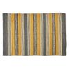 47th & Main Jute Fiber Woven Striped Rectangular Fringed Area Rug, 4' x 6', Brown/Yellow view 1