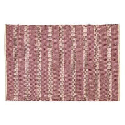 47th & Main Jute Fiber Woven Striped Rectangular Area Rug, 4' x 6', Pink