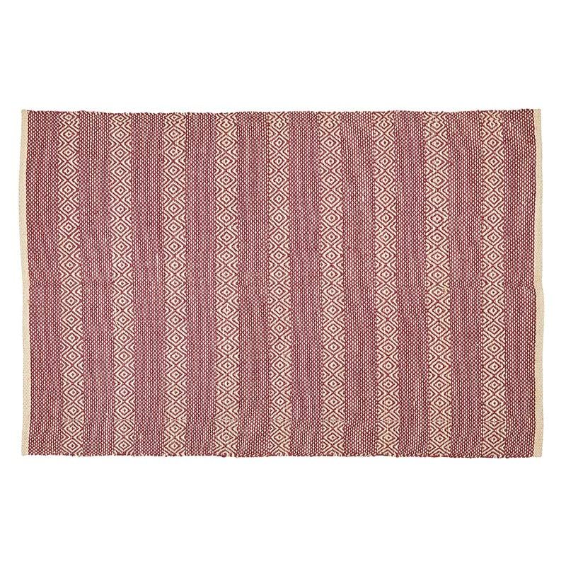 47th & Main Jute Fiber Woven Striped Rectangular Area Rug, 4' x 6', Pink