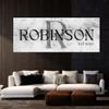 Sense Canvas Personalized Family Name Monogram Marble White Custom Sign Canvas Art Established Last Name - Home Decor Wall Art Print Poster Painting Large 40x16 / 1.5" view 2