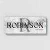 Sense Canvas Personalized Family Name Monogram Marble White Custom Sign Canvas Art Established Last Name - Home Decor Wall Art Print Poster Painting Large 40x16 / 1.5" view 4