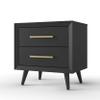 Child Craft Cranbrook 2 Drawer Nightstand for Nursery or Bedroom, Large Storage Drawers, Made of Sturdy Pinewood, Non-Toxic, Baby Safe Finish (Ebony) view 1