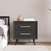 Child Craft Cranbrook 2 Drawer Nightstand for Nursery or Bedroom, Large Storage Drawers, Made of Sturdy Pinewood, Non-Toxic, Baby Safe Finish (Ebony) view 2