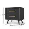 Child Craft Cranbrook 2 Drawer Nightstand for Nursery or Bedroom, Large Storage Drawers, Made of Sturdy Pinewood, Non-Toxic, Baby Safe Finish (Ebony) view 3