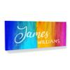 Sense Canvas Personalized Nursery Baby Name Colorful Custom Sign Canvas Art Kid - Home Decor Wall Art Print Poster Painting Large 40x16 / 1.5" view 1