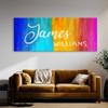 Sense Canvas Personalized Nursery Baby Name Colorful Custom Sign Canvas Art Kid - Home Decor Wall Art Print Poster Painting Large 40x16 / 1.5" view 2