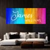 Sense Canvas Personalized Nursery Baby Name Colorful Custom Sign Canvas Art Kid - Home Decor Wall Art Print Poster Painting Large 40x16 / 1.5" view 3