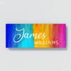 Sense Canvas Personalized Nursery Baby Name Colorful Custom Sign Canvas Art Kid - Home Decor Wall Art Print Poster Painting Large 40x16 / 1.5" view 4