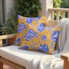 Decozen Throw Pillow Covers - Pack of 2 Decorative Floral Printed Cushion Covers for Home Decor Sofa Couch Chair Bed Living Room Bedroom Car Office Study Pillow Case Room Decor - Yellow, 14x20 view 4