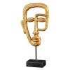 47th & Main Modern Abstract Head Sculpture Statue Tabletop Home Dcor, 13" High, Gold view 1