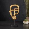 47th & Main Modern Abstract Head Sculpture Statue Tabletop Home Dcor, 13" High, Gold view 2