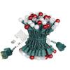 ESOLTON Christmas Lights Pearlized Glass Globe Lights Set - 70 G15 Red & Warm-White LED Bulbs - Indoor Outdoor - 19 Feet Pearl Berry Mini Globe Round Bulb Light String, Christmas Tree Holiday Lights view 1