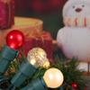 ESOLTON Christmas Lights Pearlized Glass Globe Lights Set - 70 G15 Red & Warm-White LED Bulbs - Indoor Outdoor - 19 Feet Pearl Berry Mini Globe Round Bulb Light String, Christmas Tree Holiday Lights view 2