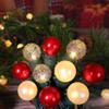 ESOLTON Christmas Lights Pearlized Glass Globe Lights Set - 70 G15 Red & Warm-White LED Bulbs - Indoor Outdoor - 19 Feet Pearl Berry Mini Globe Round Bulb Light String, Christmas Tree Holiday Lights view 3