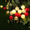 ESOLTON Christmas Lights Pearlized Glass Globe Lights Set - 70 G15 Red & Warm-White LED Bulbs - Indoor Outdoor - 19 Feet Pearl Berry Mini Globe Round Bulb Light String, Christmas Tree Holiday Lights view 4