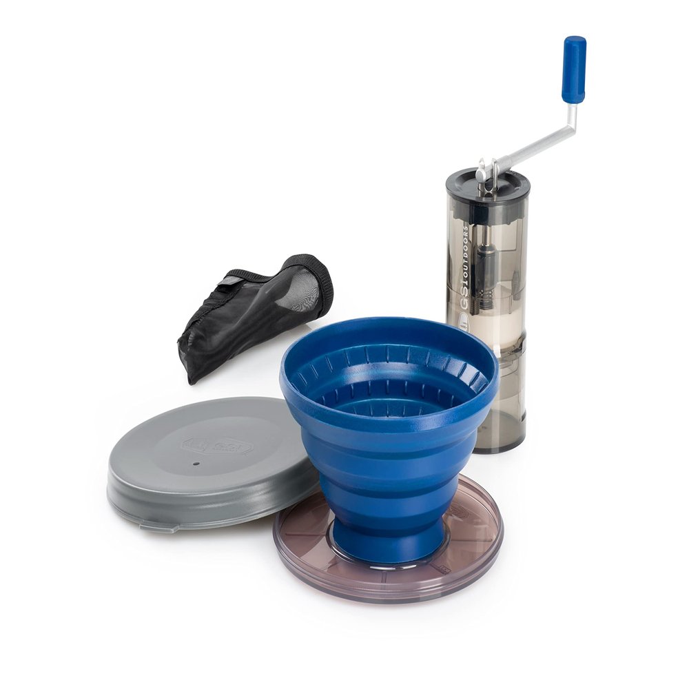 GSI Outdoors Gourmet Pour-Over Java Set I Travel Drip Coffee Set I Reusable Coffee Drip Filter & Collapsible Cone Fits All Coffee Cups & Mugs for Caravan, RV, Camping & Backpacking